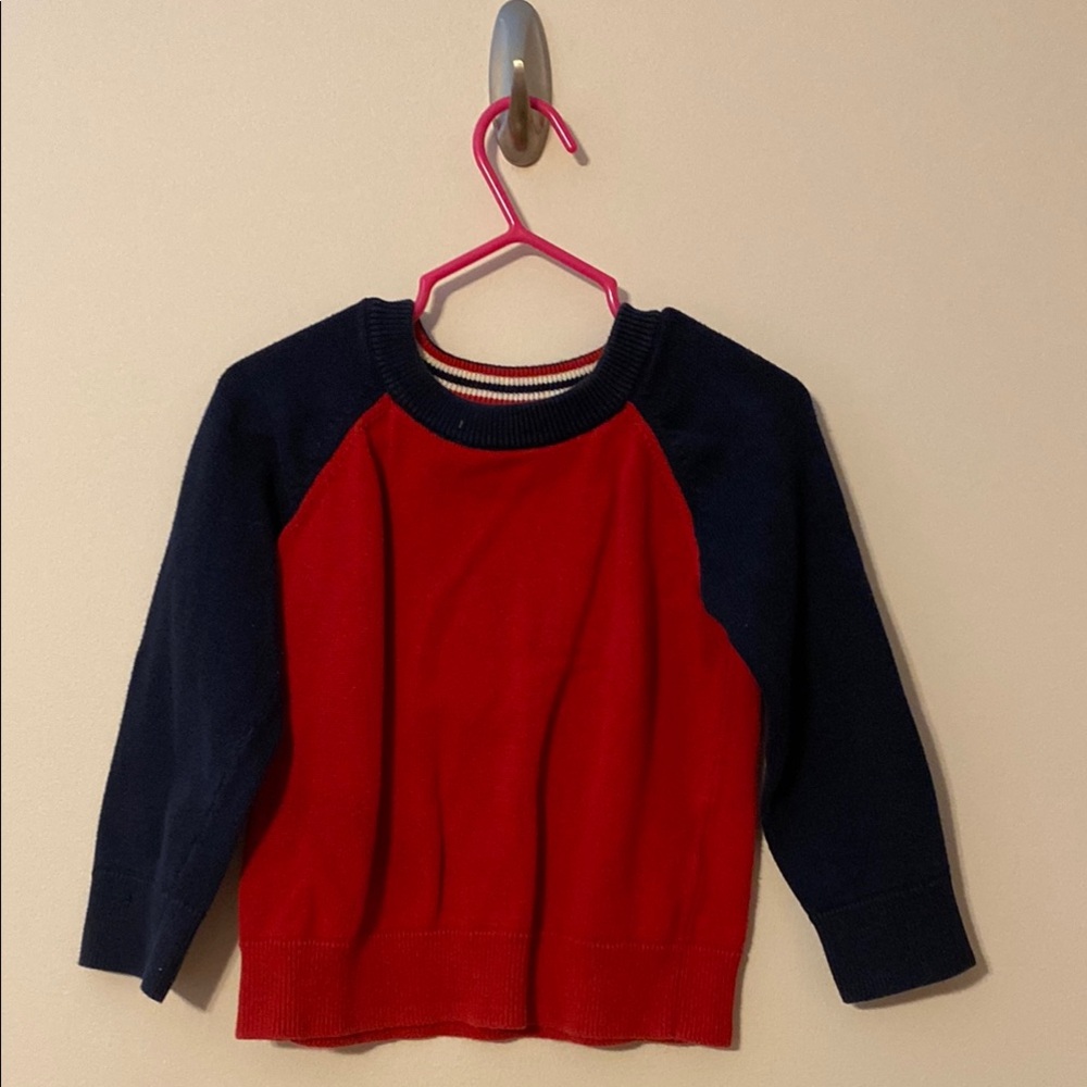 Kids Red and Navy Long Sleeve Shirt